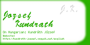 jozsef kundrath business card