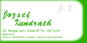 jozsef kundrath business card